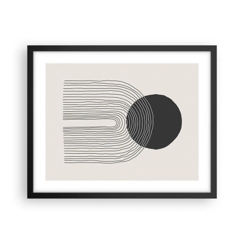 Plakat i sort ramme - Rystende og selvsikker - 50x40 cm