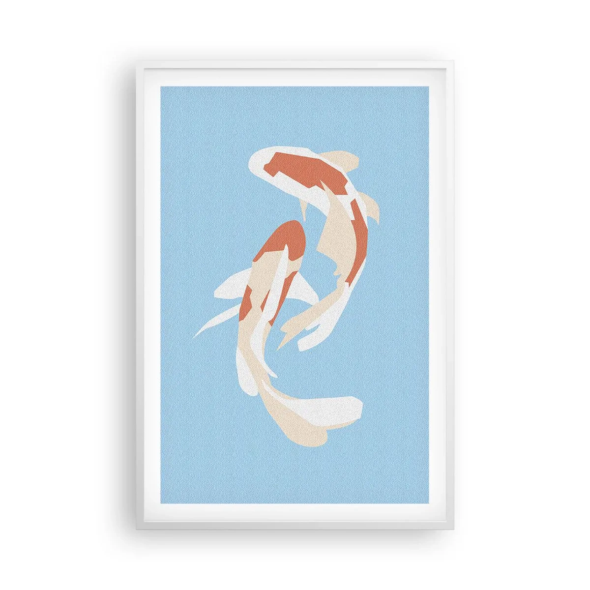 Plakat i hvid ramme - Spontan synkroniseret svømning - 61x91 cm