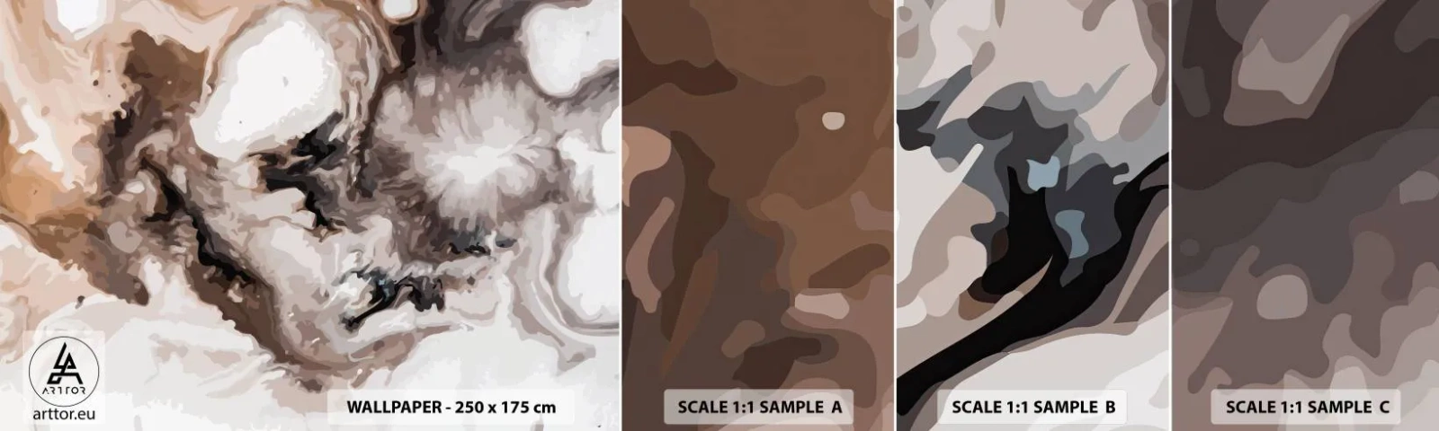 Fototapet Prøve Standard Eco - En galakses fødsel - Abstraktion, Stykke, Moderne mønster - 100x30 cm