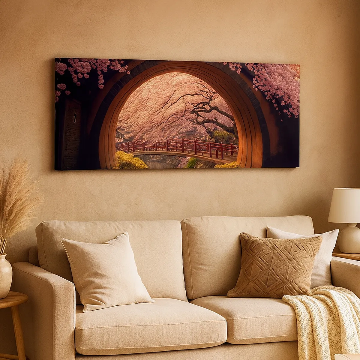 Lærredstryk - Billede på lærred - Japansk forår - 30x30 cm