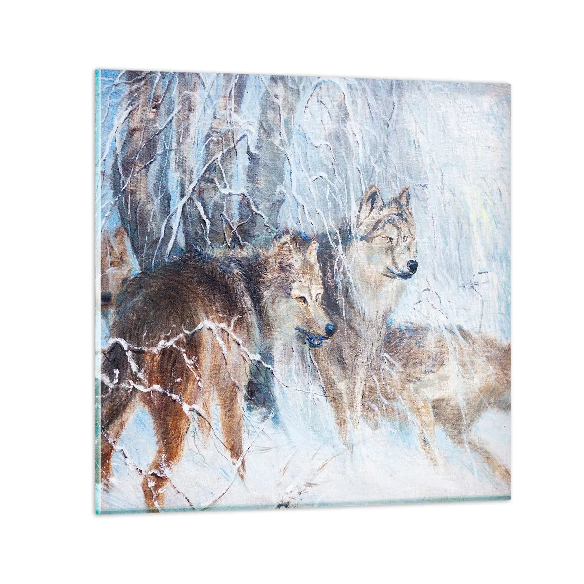 Billede på glas - OBS! På vej... - 40x40 cm