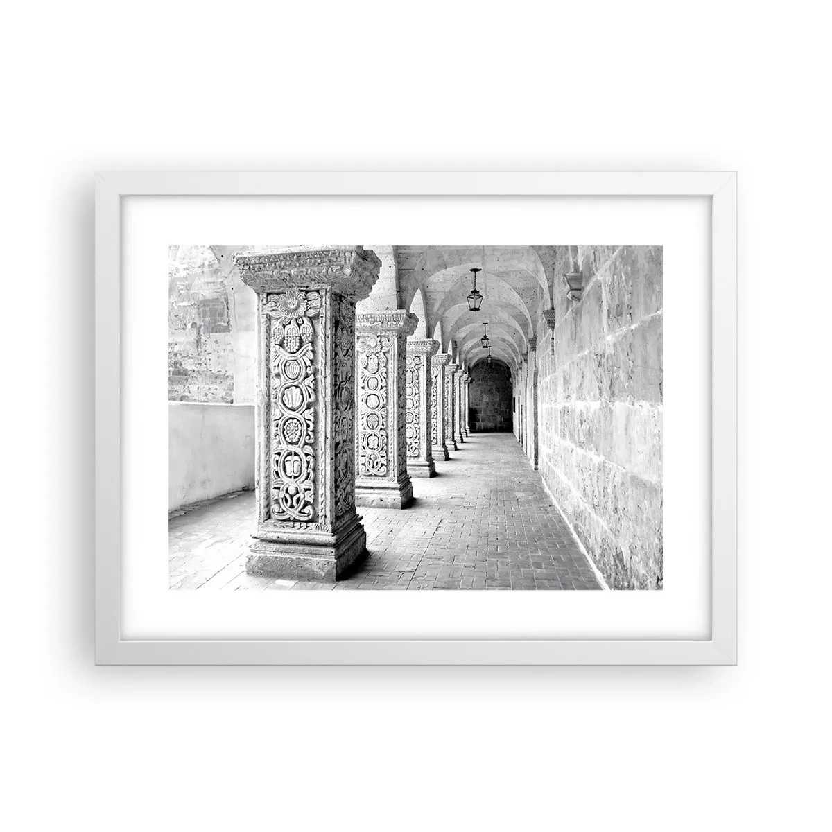 Plakat i hvid ramme - Og hvor går det hen...? - 40x30 cm