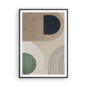 Plakat i sort ramme - Blidheden i en oval - 70x100 cm