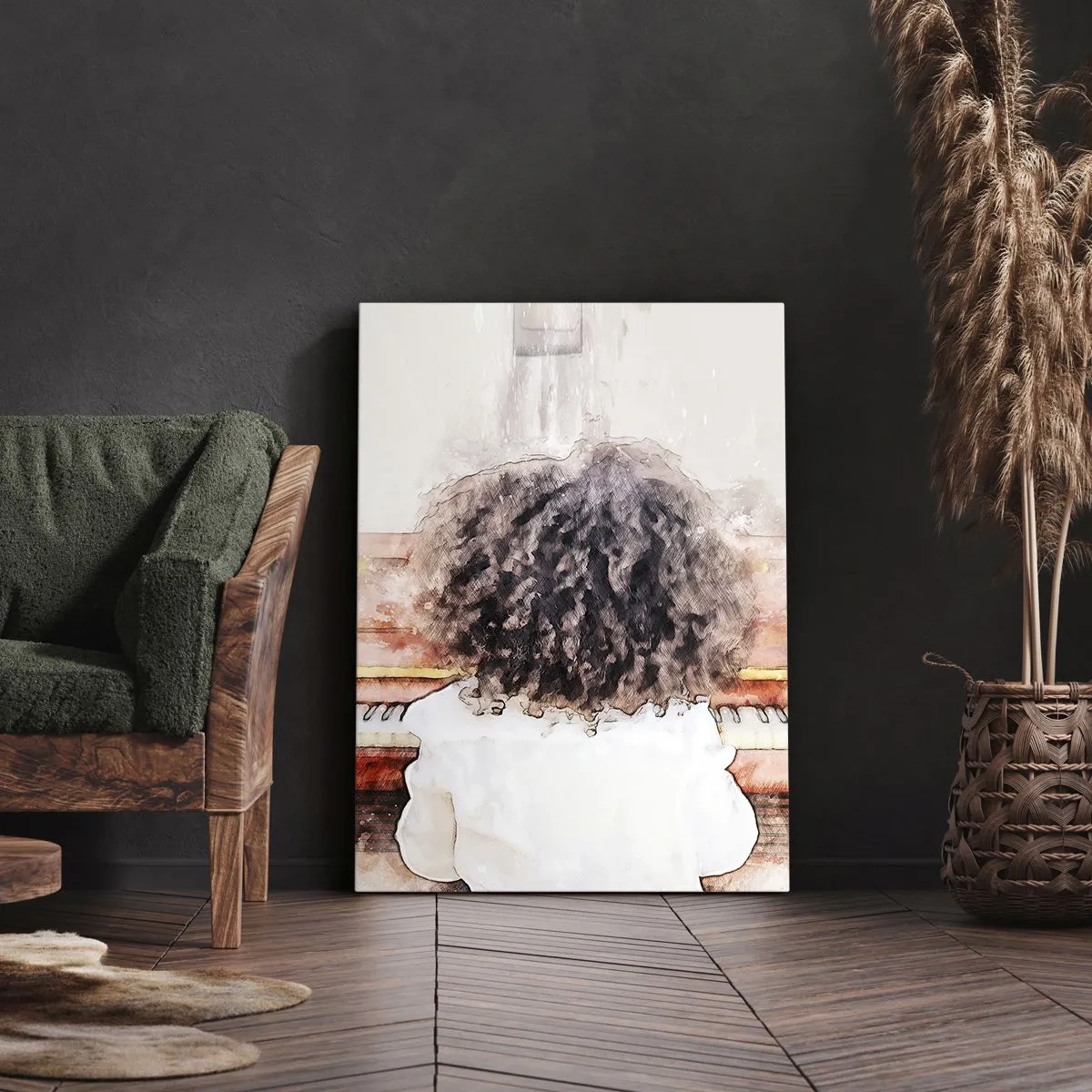 Lærredstryk - Billede på lærred - i et ny verden - 50x70 cm