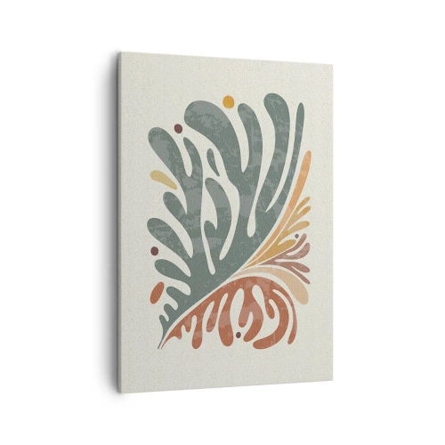 Lærredstryk - Billede på lærred - Flerfarvet blad - 50x70 cm