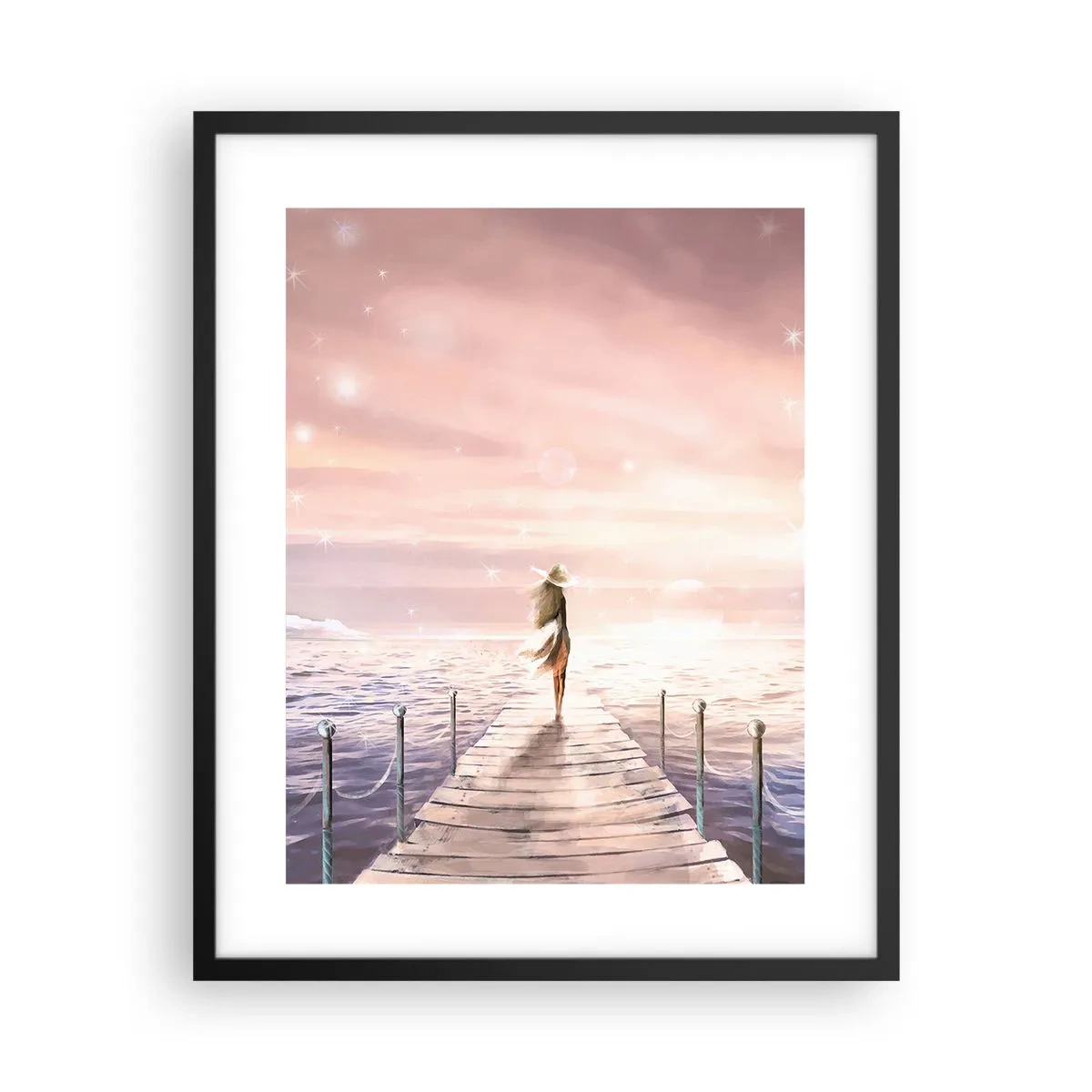 Plakat i sort ramme - I lyset af en drøm - 40x50 cm