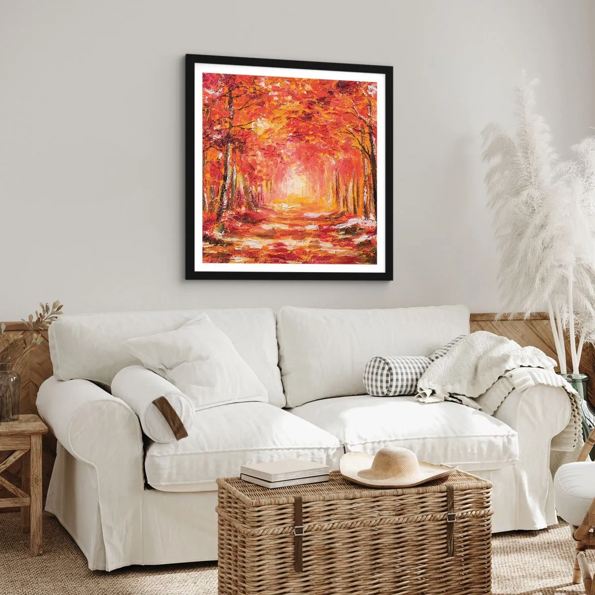 Plakat i sort ramme - Kobberskov - 40x40 cm