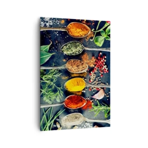 Lærredstryk - Billede på lærred - Kulinarisk magi - 70x100 cm