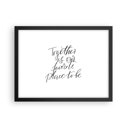 Plakat i sort ramme - Føler du det også? - 40x30 cm