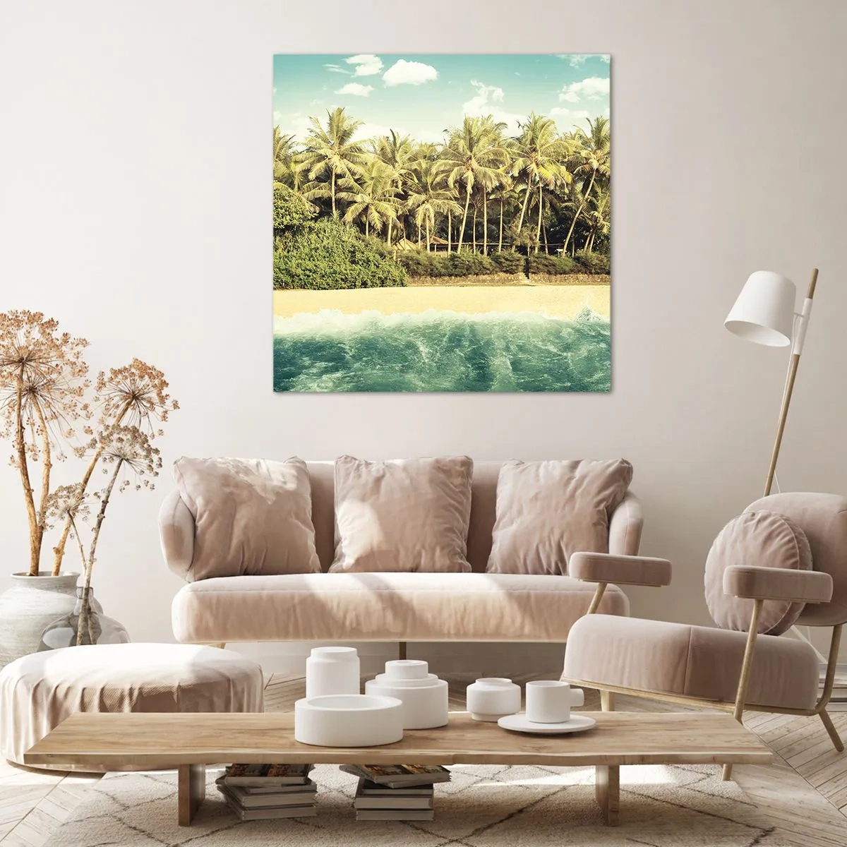 Lærredstryk - Billede på lærred - Hvad med her? - 40x40 cm