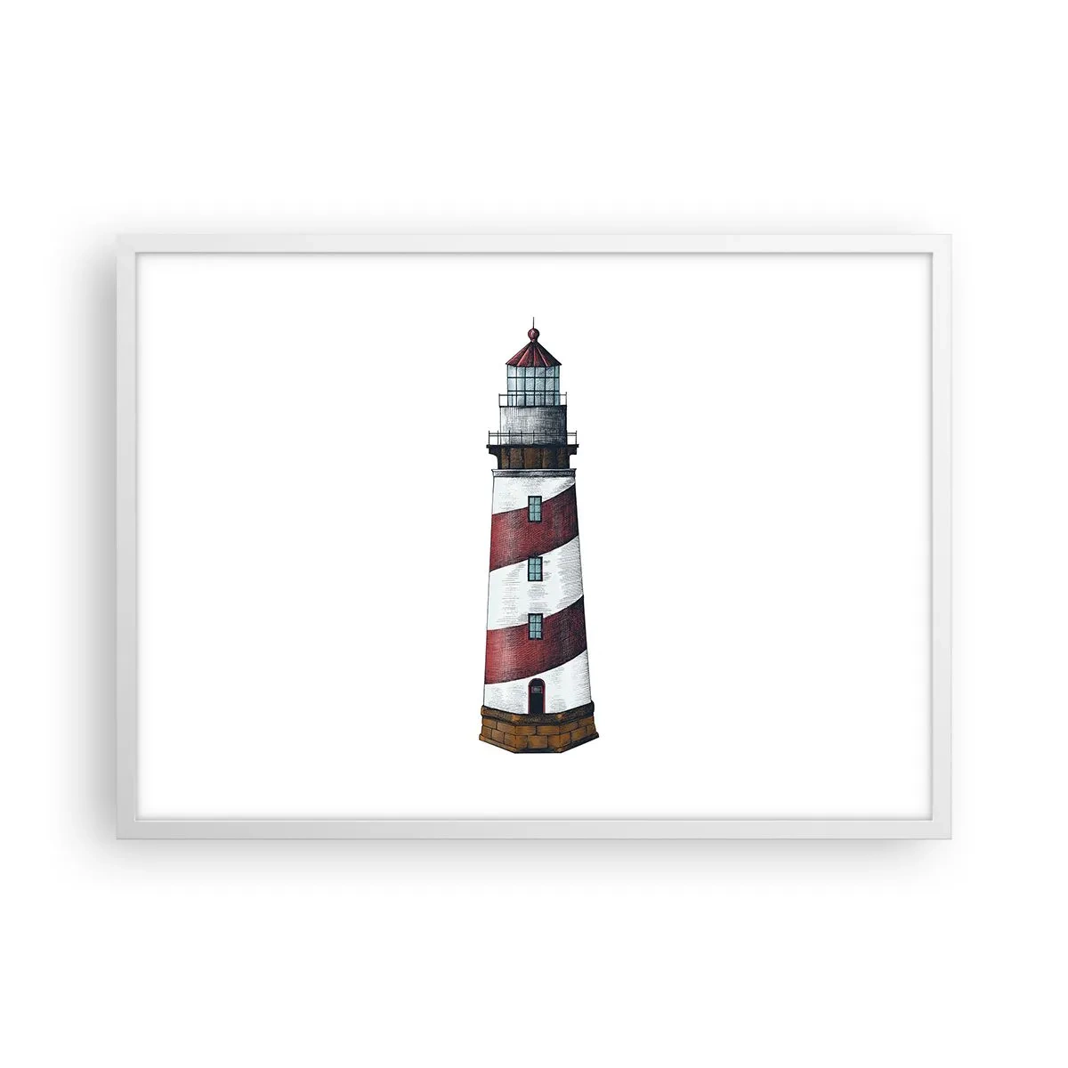 Plakat i hvid ramme - Altid på vagt - 70x50 cm