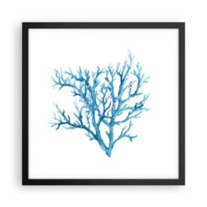 Plakat i sort ramme - Marint filigran - 40x40 cm