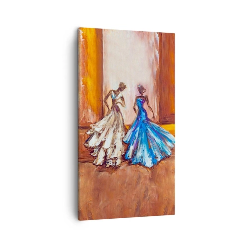 Lærredstryk - Billede på lærred - Den taknemmelige duo - 45x80 cm