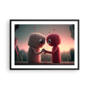 Plakat i sort ramme - Alle har lov til at elske - 70x50 cm
