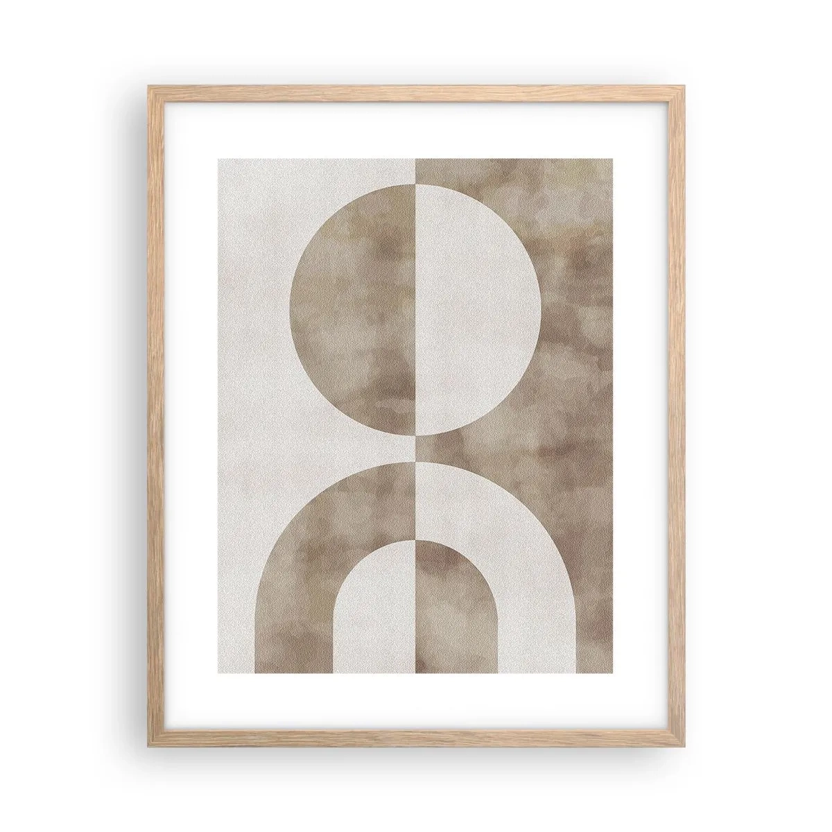 Plakat i ramme af lyst egetræ - Ligheder og forskelle - 40x50 cm