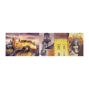 Prøve Fototapet Premium Canvas - En historie og en fortælling - Låse, Klassisk, Arkitektur - 100x30 cm