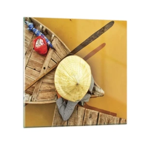 Billede på glas - Livet på den gule flod - 60x60 cm