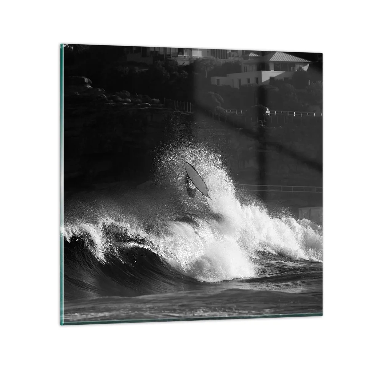 Billede på glas - Udfordring accepteret! - 40x40 cm