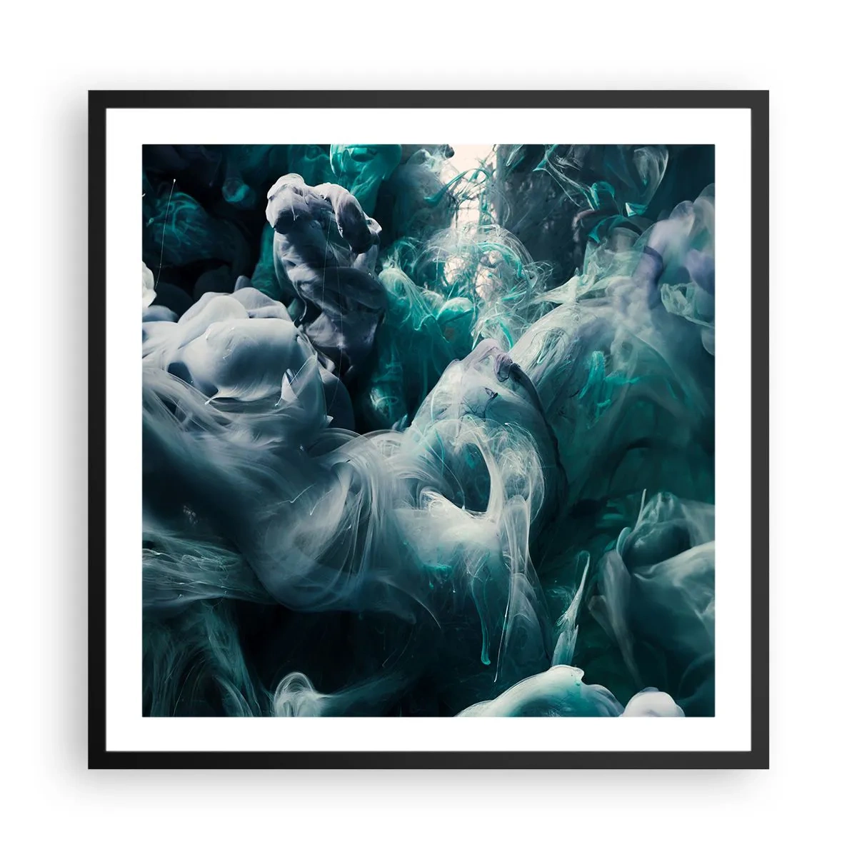 Plakat i sort ramme - Farvebevægelse - 60x60 cm