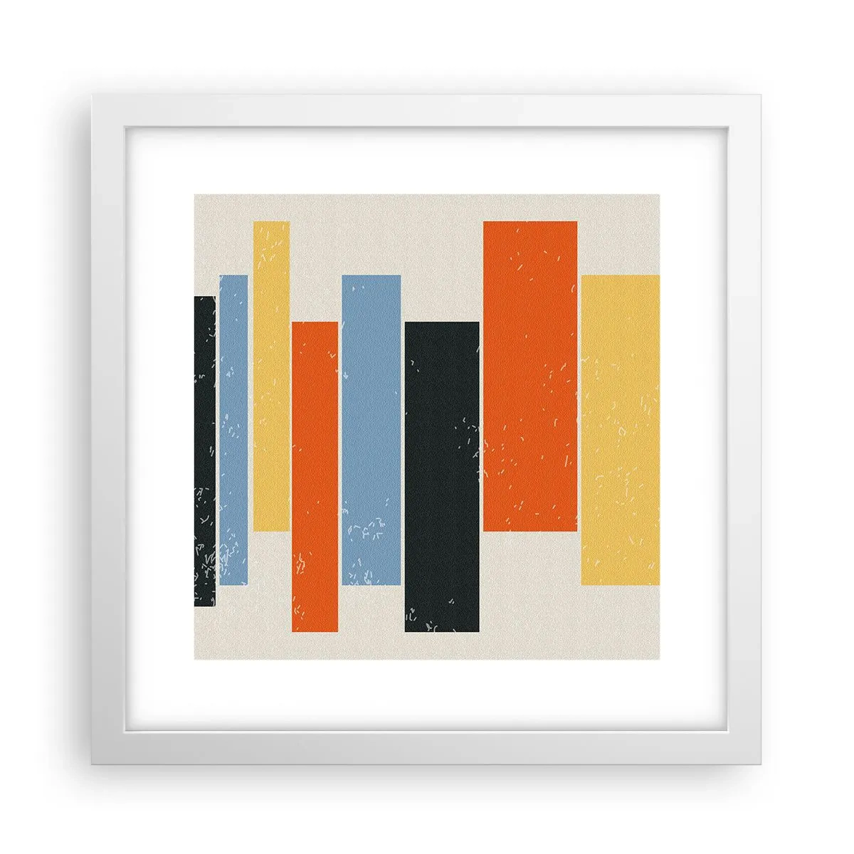 Plakat i hvid ramme - Optagelse af musik - 30x30 cm