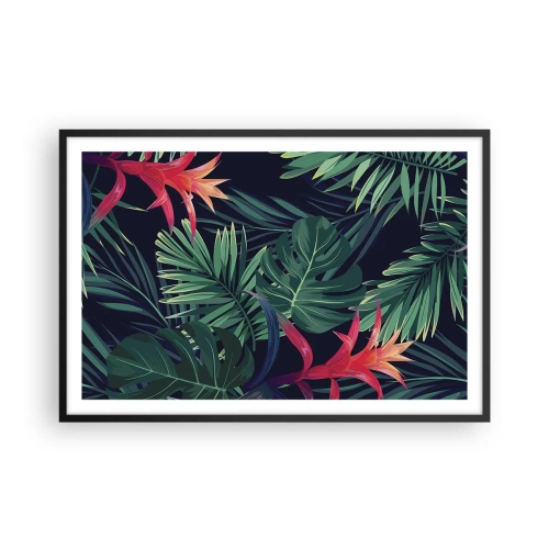Plakat i sort ramme - Brænd i grønt - 91x61 cm