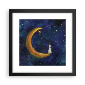 Plakat i sort ramme - Kald på verden - 30x30 cm