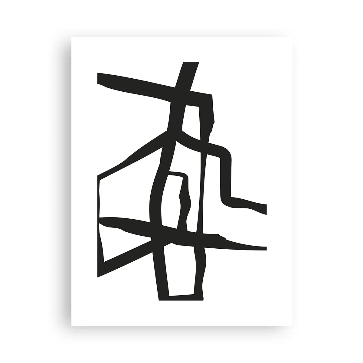 Plakat - Sort og hvid konstruktion - 30x40 cm