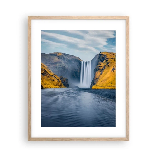 Plakat i ramme af lyst egetræ - Evig varighed, evig bevægelse - 40x50 cm