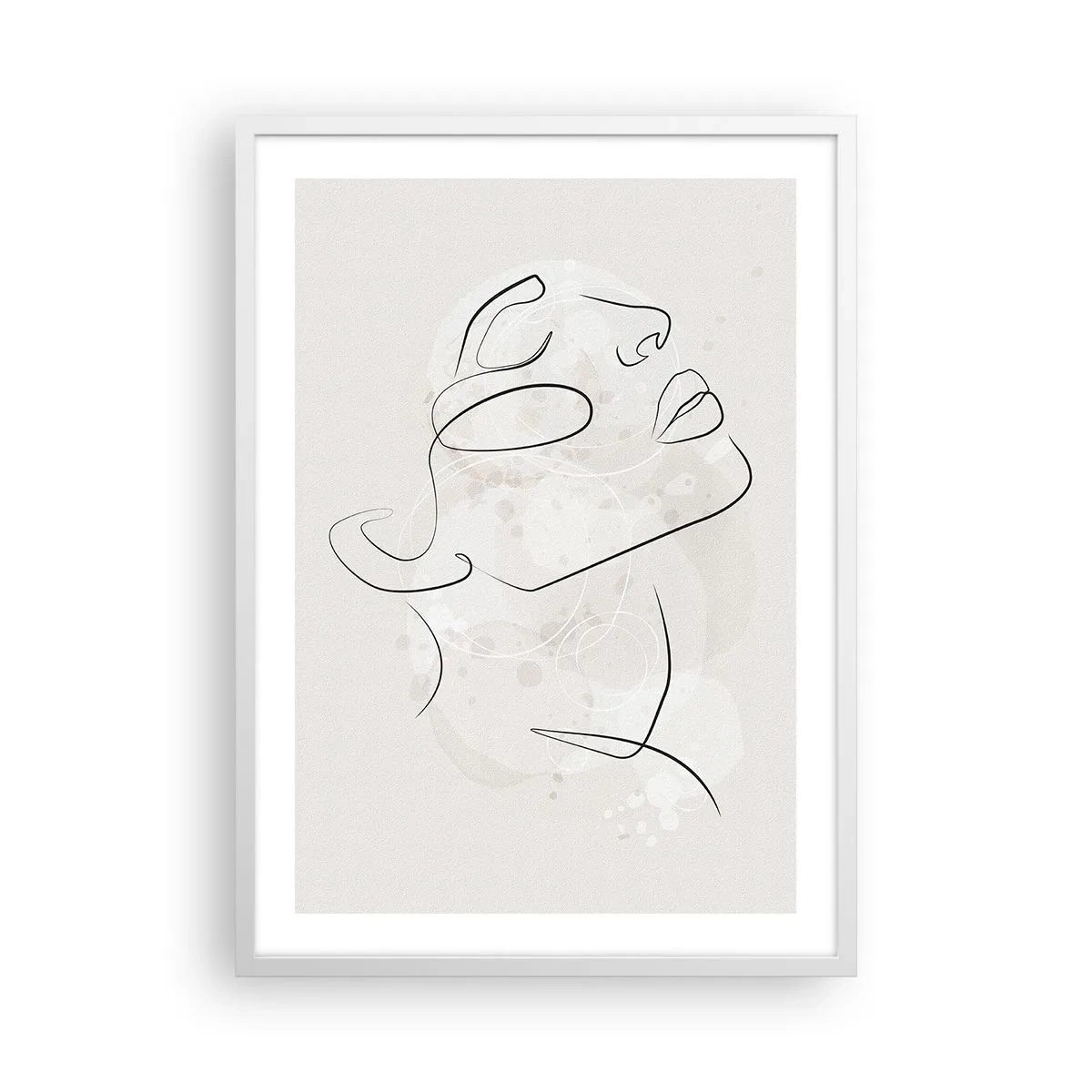 Plakat i hvid ramme - Skitse af drømmen - 50x70 cm