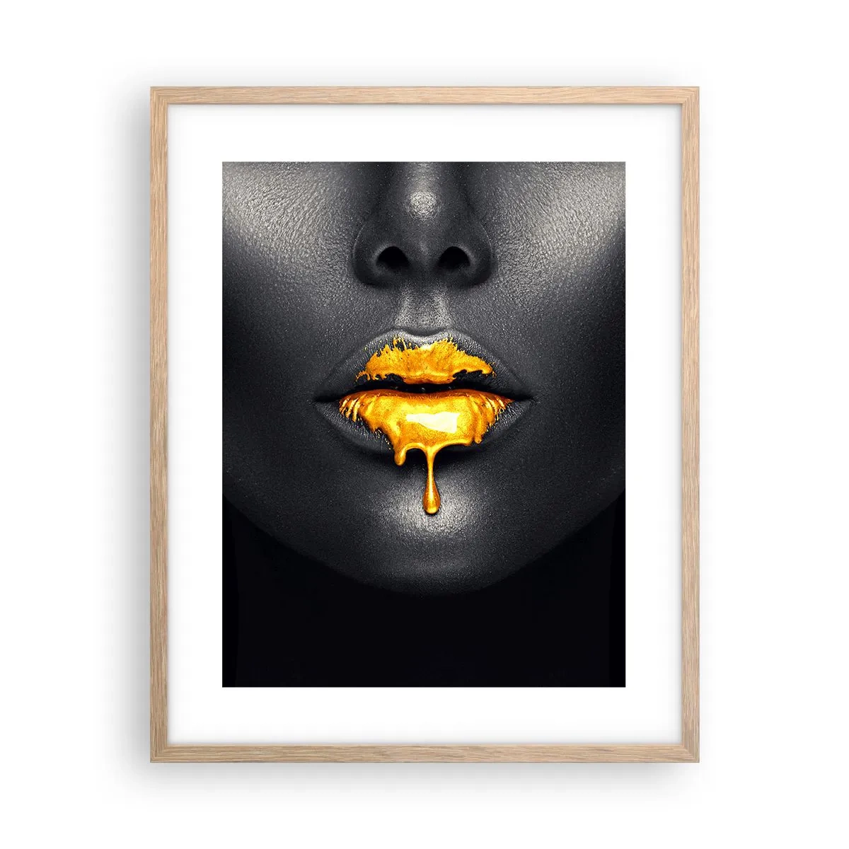 Plakat i ramme af lyst egetræ - Gyldenmund - 40x50 cm