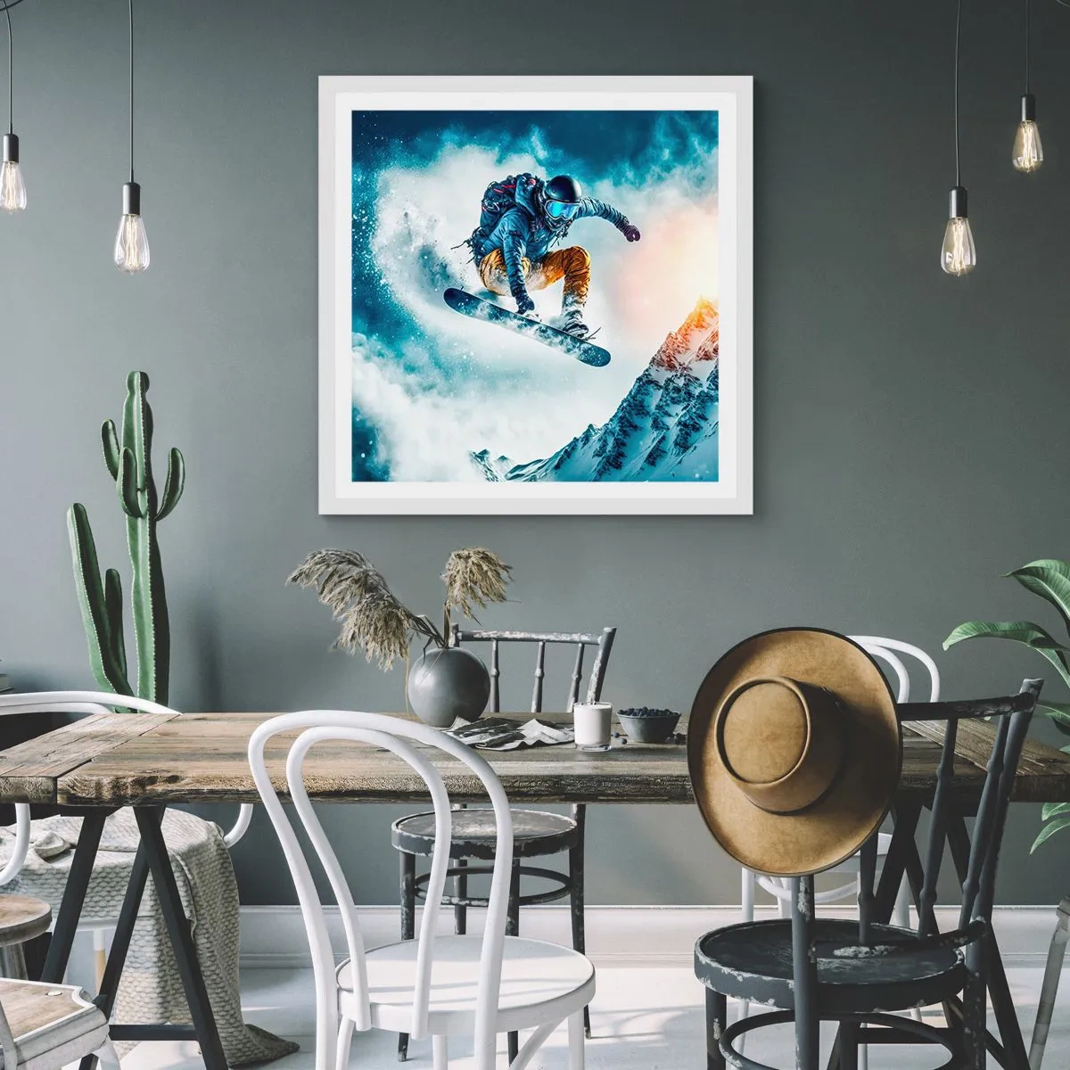 Plakat i hvid ramme - Ekstreme følelser - 40x40 cm