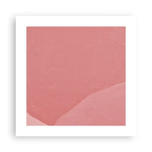 Plakat - Organisk komposition i pink - 40x40 cm