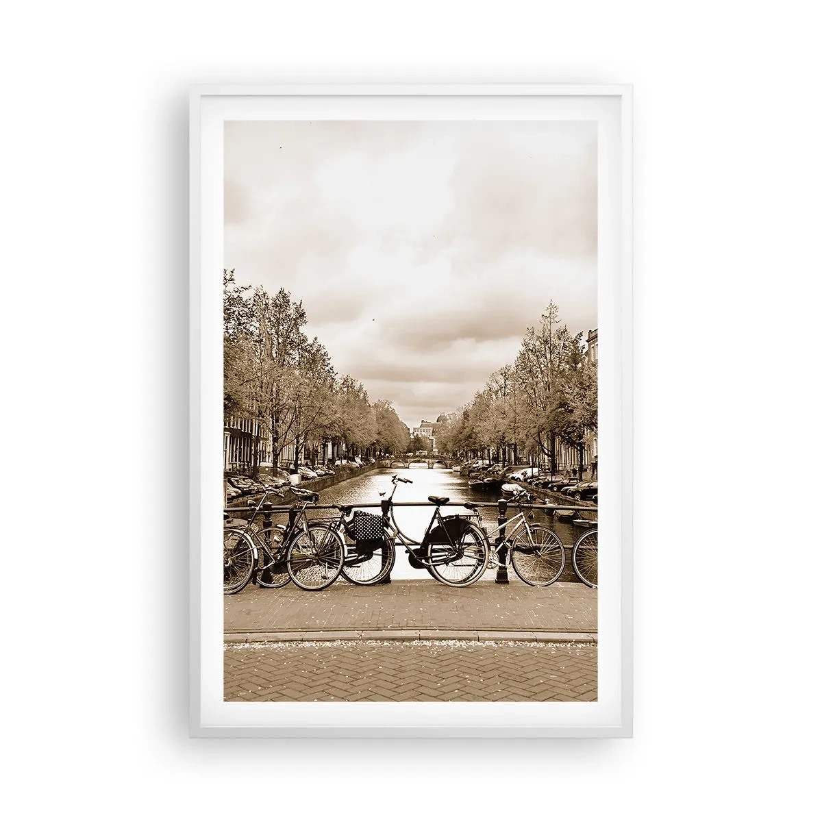 Plakat i hvid ramme - Hollandsk atmosfære - 61x91 cm