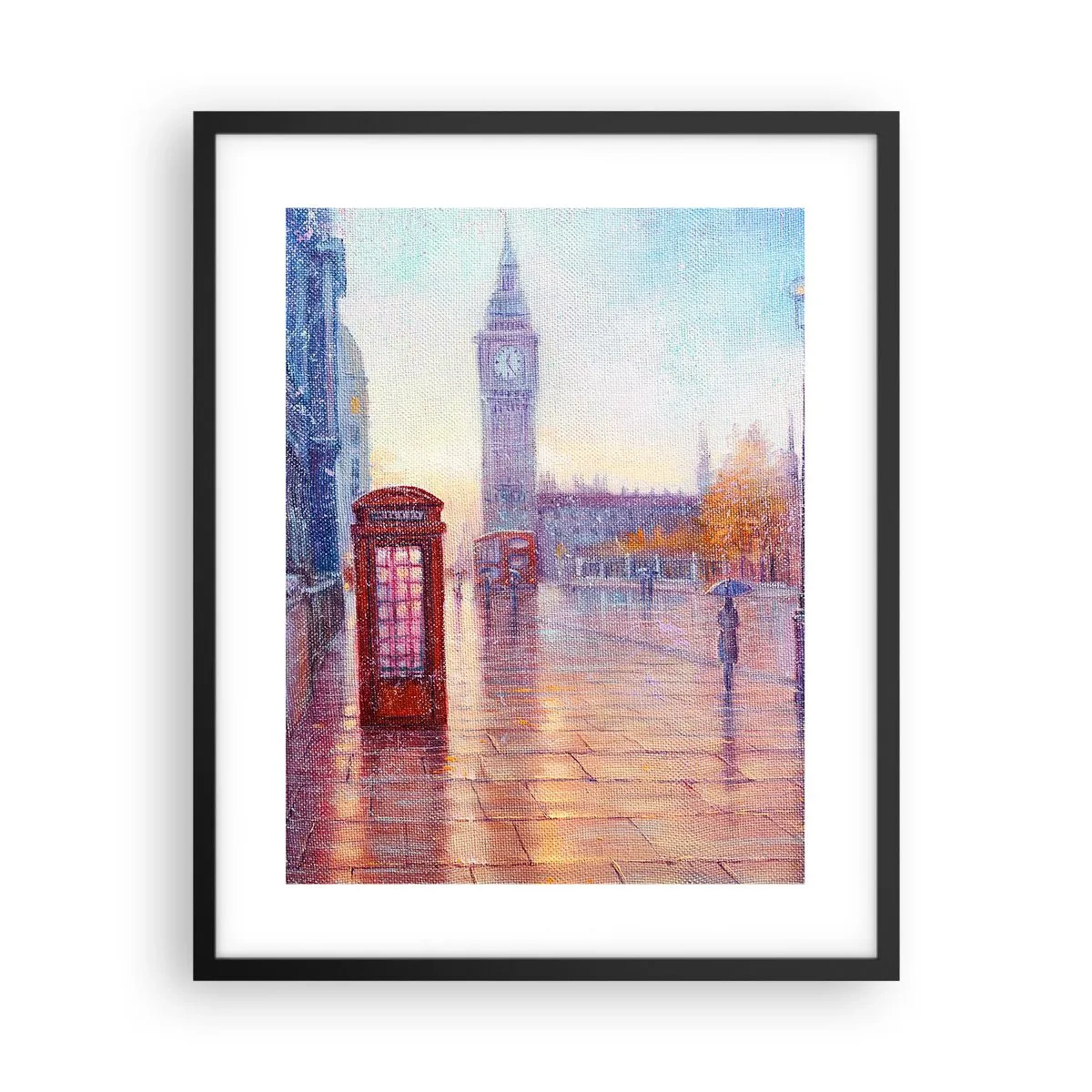 Plakat i sort ramme - En efterårsdag i London - 40x50 cm