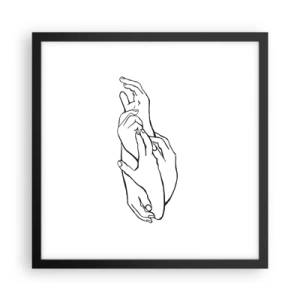 Plakat i sort ramme - God berøring - 40x40 cm