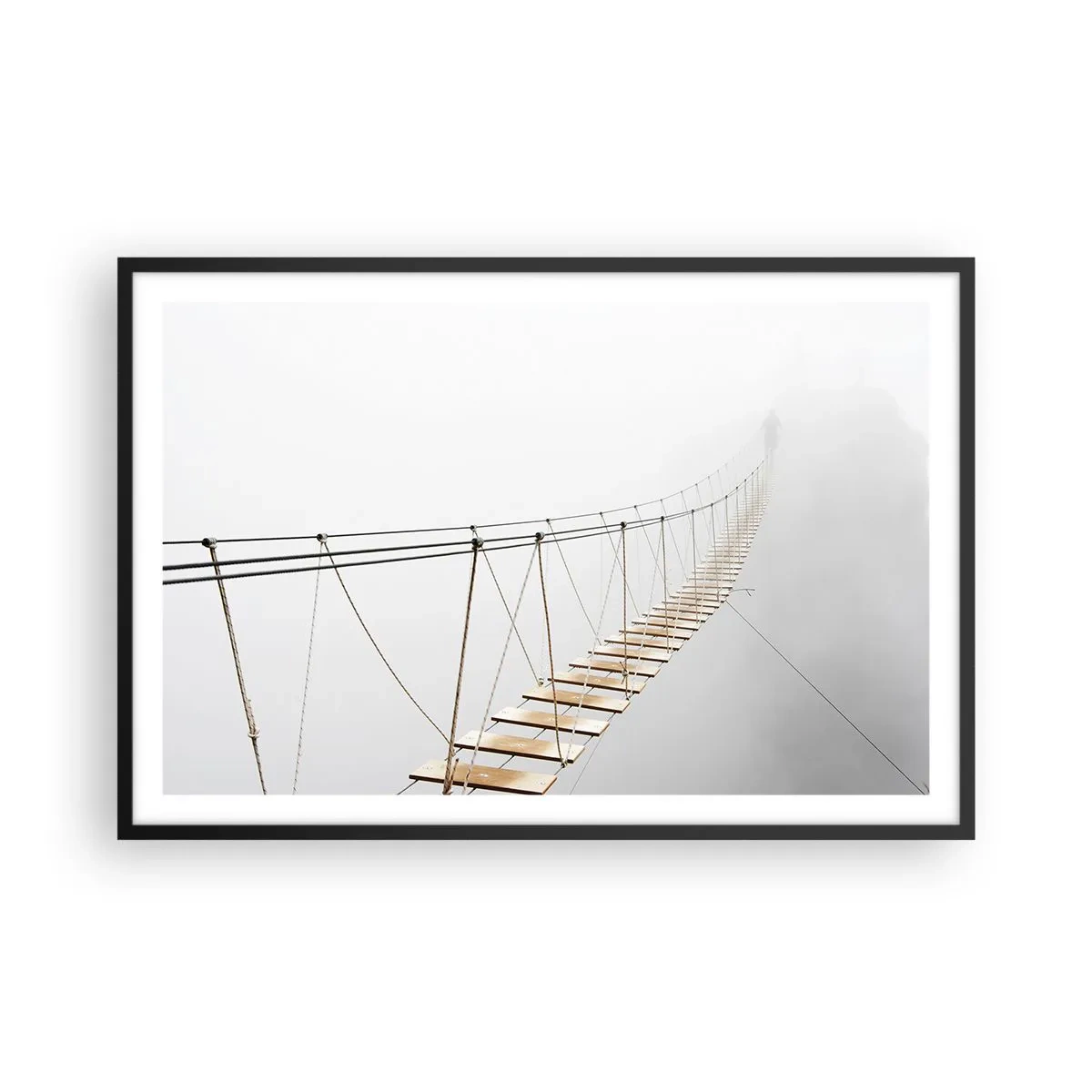 Plakat i sort ramme - Hvor vil det føre dig hen? - 91x61 cm