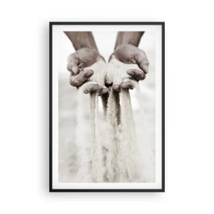 Plakat i sort ramme - Med disse hænder... - 61x91 cm