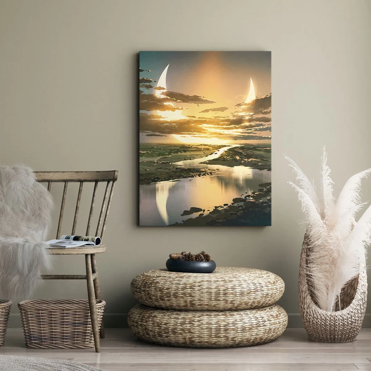 Lærredstryk - Billede på lærred - Et eller andet sted i en galakse langt, langt væk - 50x70 cm