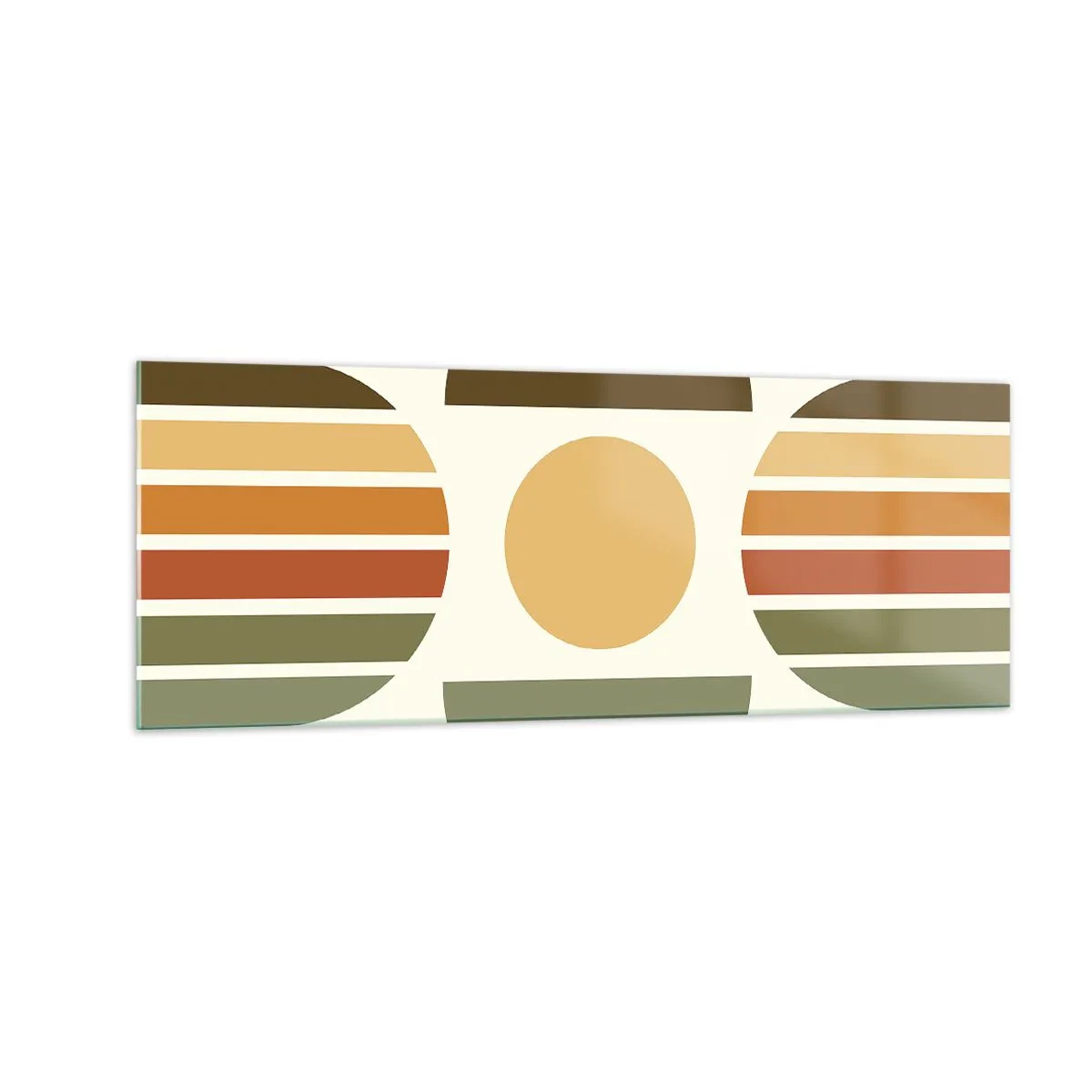 Billede på glas - I jordfarver - 140x50 cm