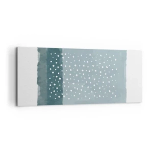 Lærredstryk - Billede på lærred - Dyrket i blåt - 100x40 cm