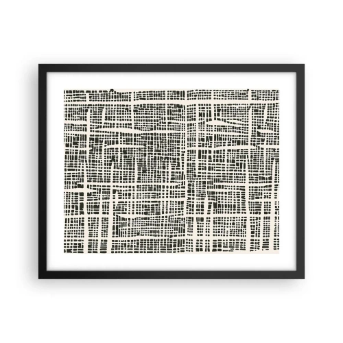 Plakat i sort ramme - En sammensætning vævet - 50x40 cm