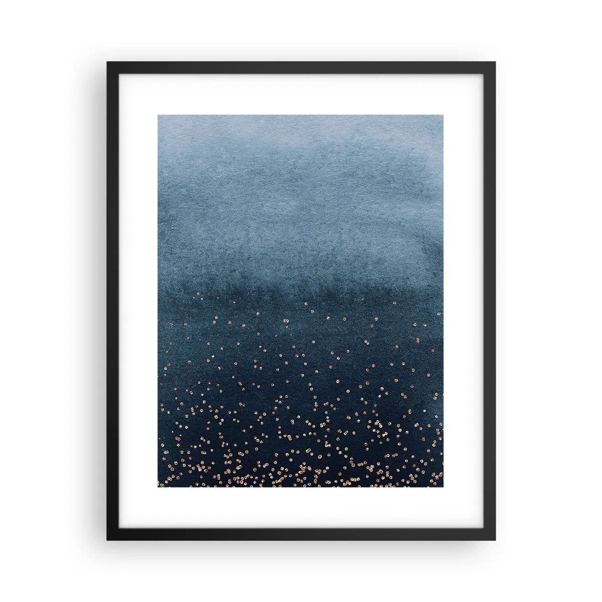 Plakat i sort ramme - Sammensætning - blå faser - 40x50 cm