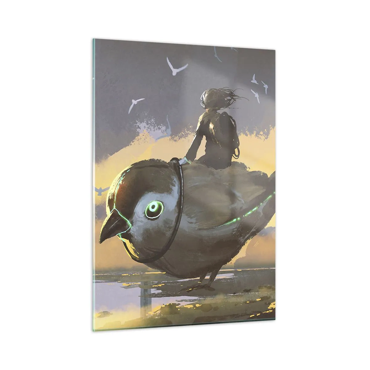 Billede på glas - Et stop på en fantastisk rejse - 50x70 cm