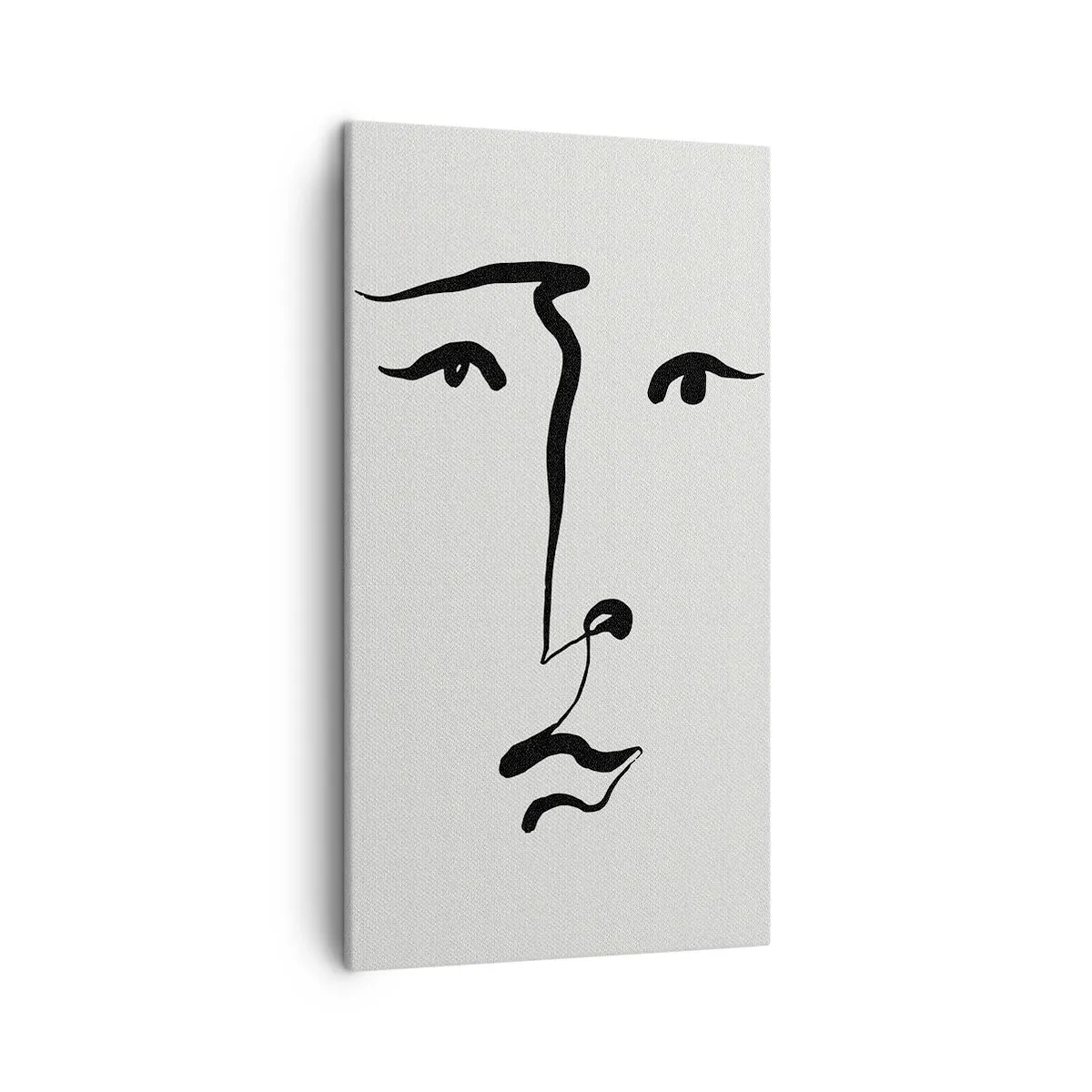 Lærredstryk - Billede på lærred - Portræt i én linje - 45x80 cm