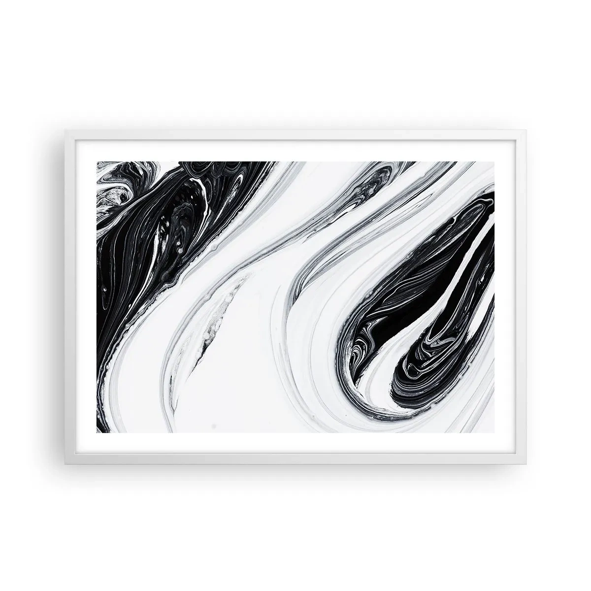 Plakat i hvid ramme - Kombination af modsætninger - 70x50 cm