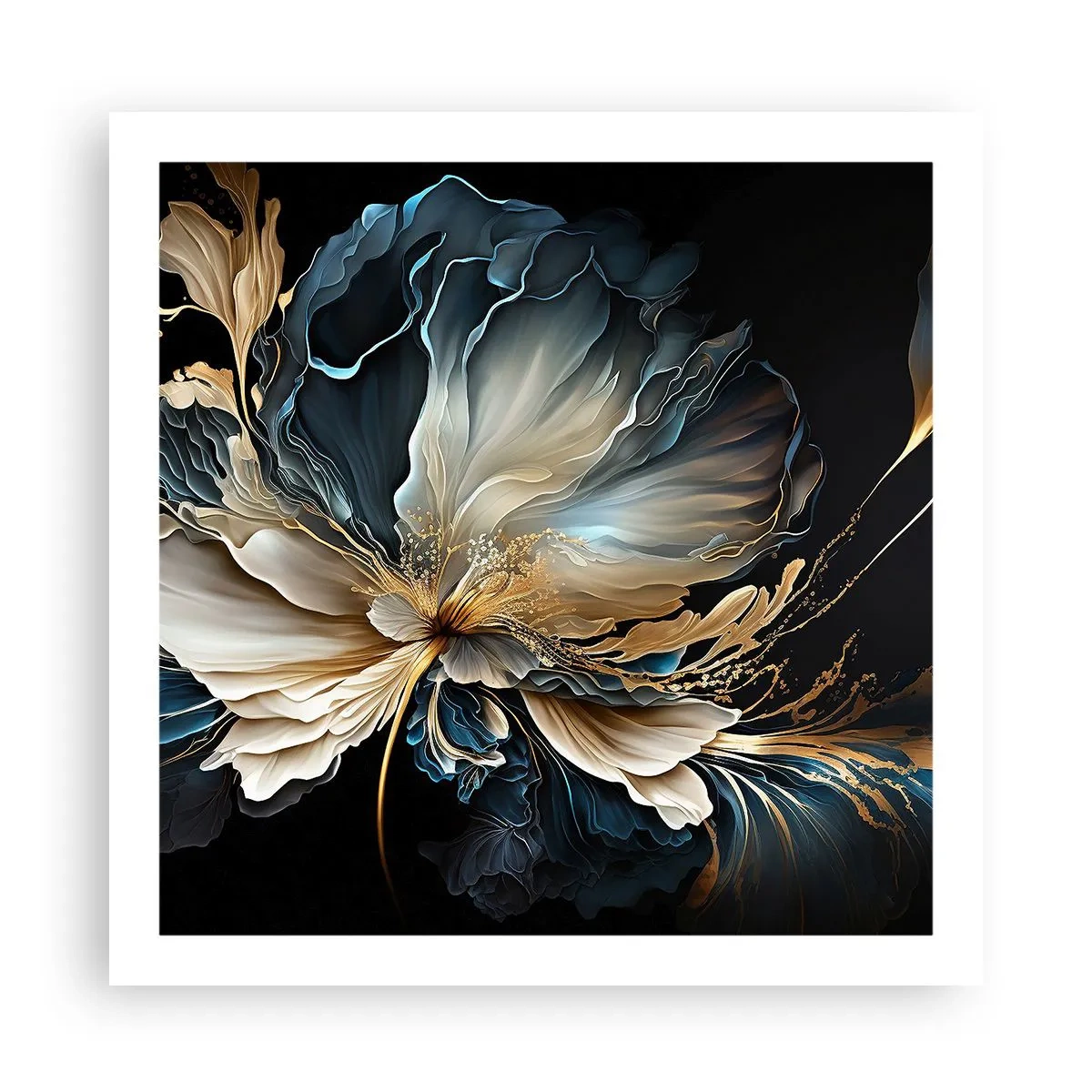 Plakat - Eventyrlig bregneblomst - 60x60 cm