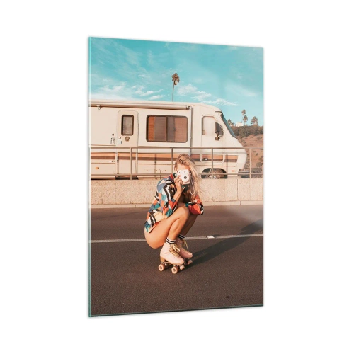 Billede på glas - Smil, tak! - 50x70 cm