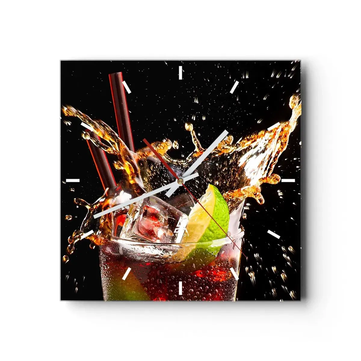 Vægur, Uret - Glæde og farveenergi - 40x40 cm