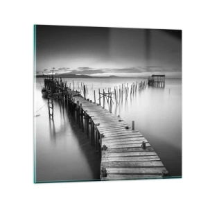 Billede på glas - Stilheden fra en glemt kyst - 30x30 cm