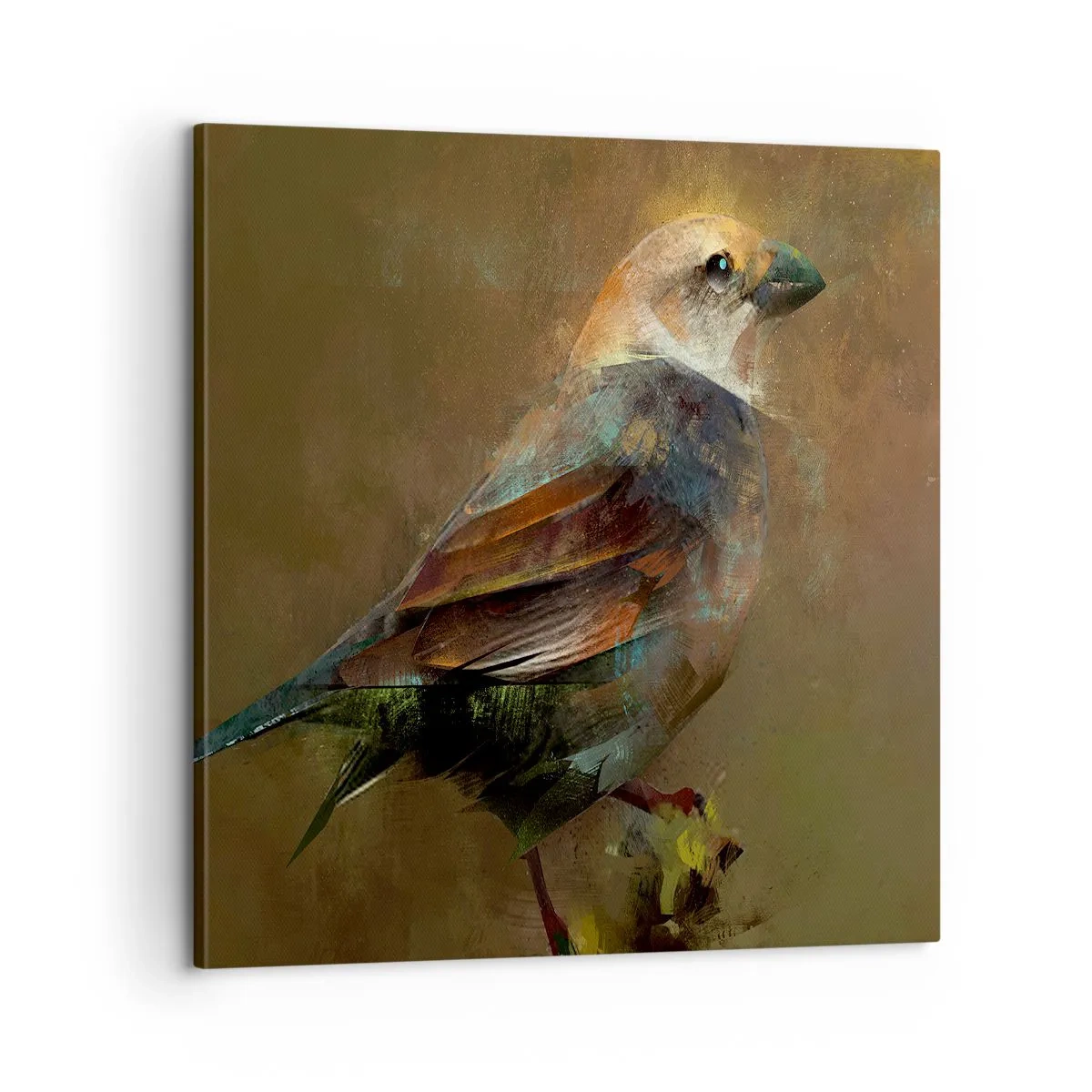 Lærredstryk - Billede på lærred - Lille spurv, lille fugl - 60x60 cm